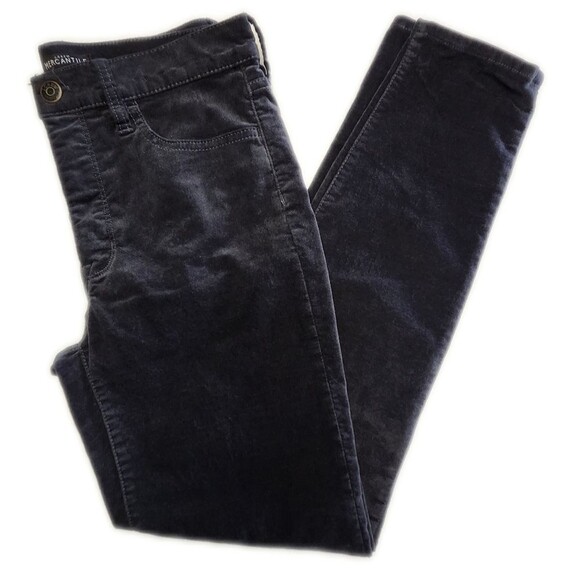 J. Crew Mercantile Charcoal Gray Velvet Skinny Jeans, 28 - Picture 1 of 9